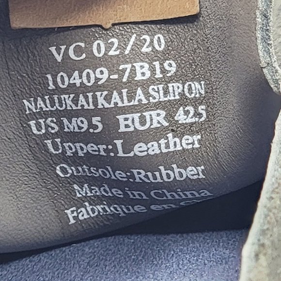 OluKai NaluKai Kala Slip On Mens 9.5 Gray Casual Comfort Shoes - 10409-7B19 main image 11